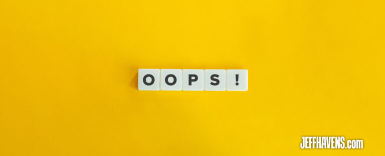 How to Handle a Mistake